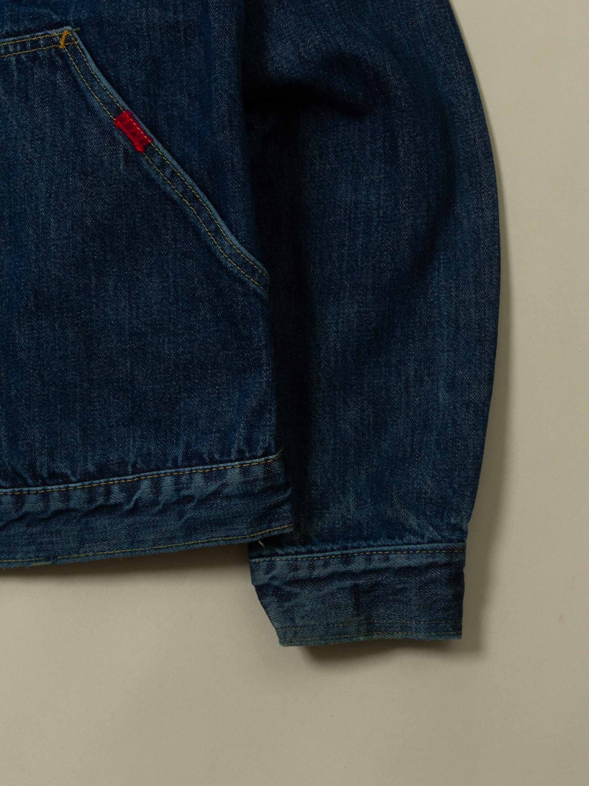 Vtg 1960s Big Smith Crochet Lining Denim Jacket (M/L) - Image 5