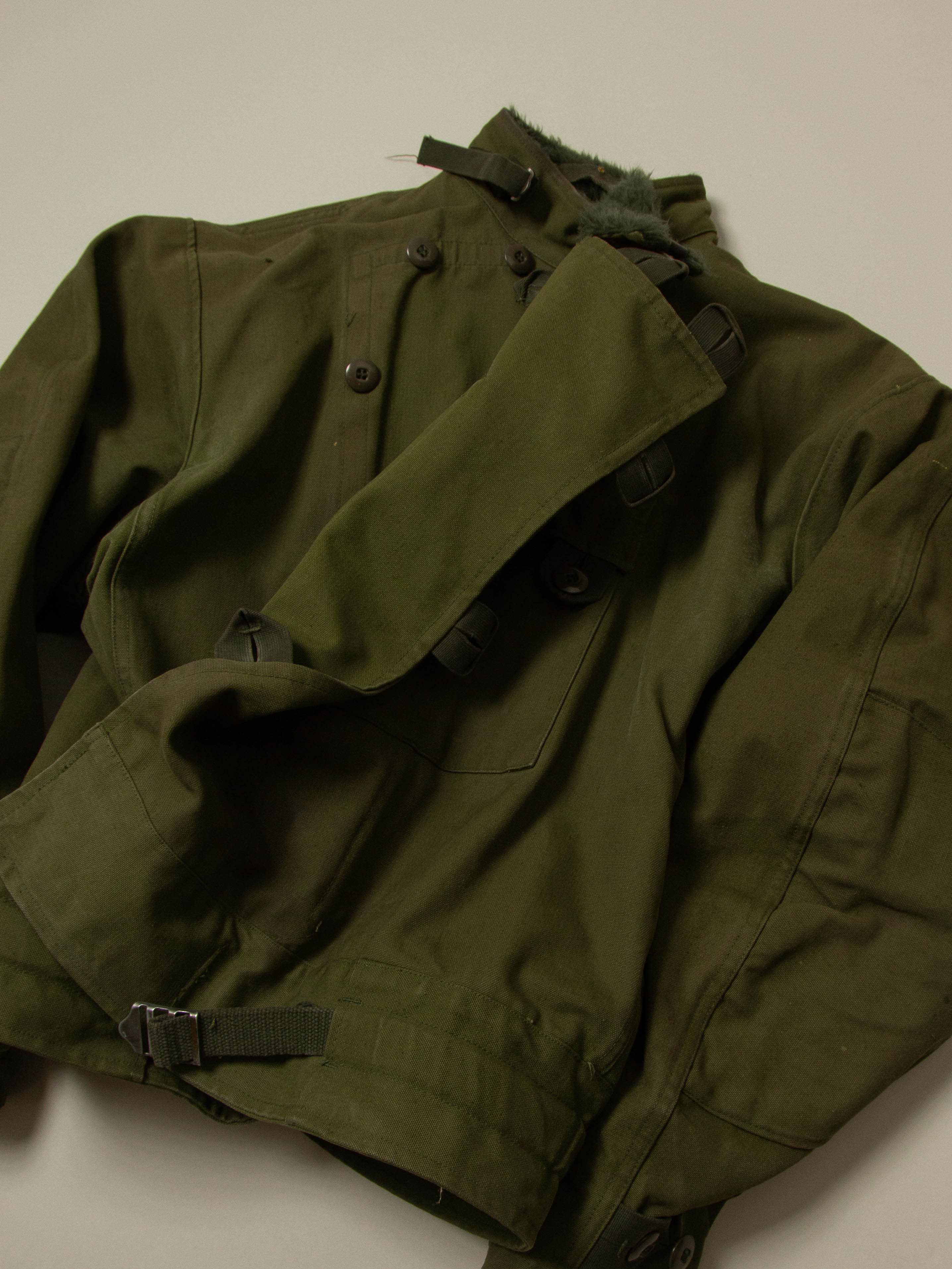 Vtg 1960s Rare Swedish Army Motorcycle Dispatch Jacket (XL) - Image 3