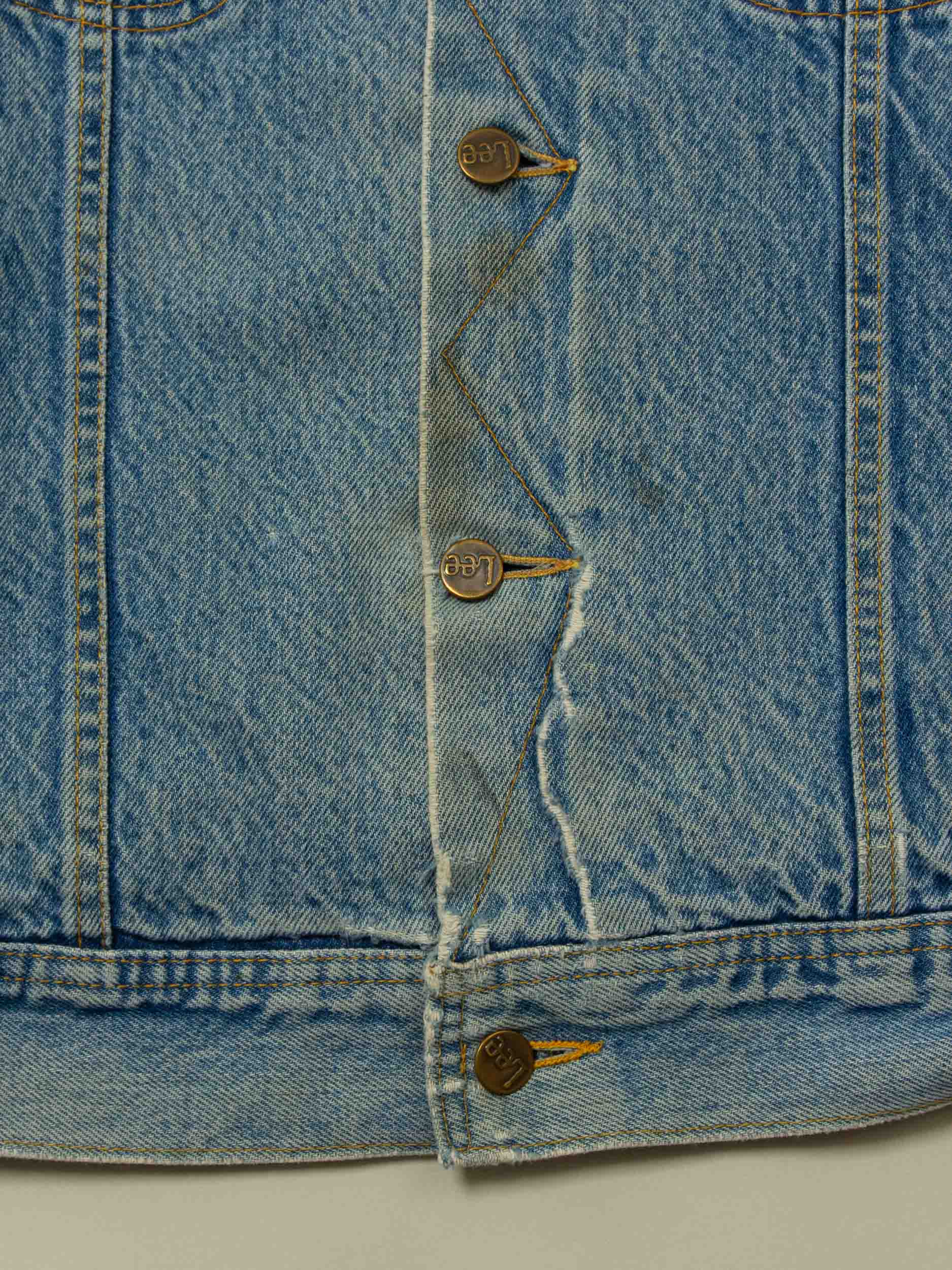 Vtg 1980s Lee Storm Rider Lined Denim Jacket (L) - Image 6