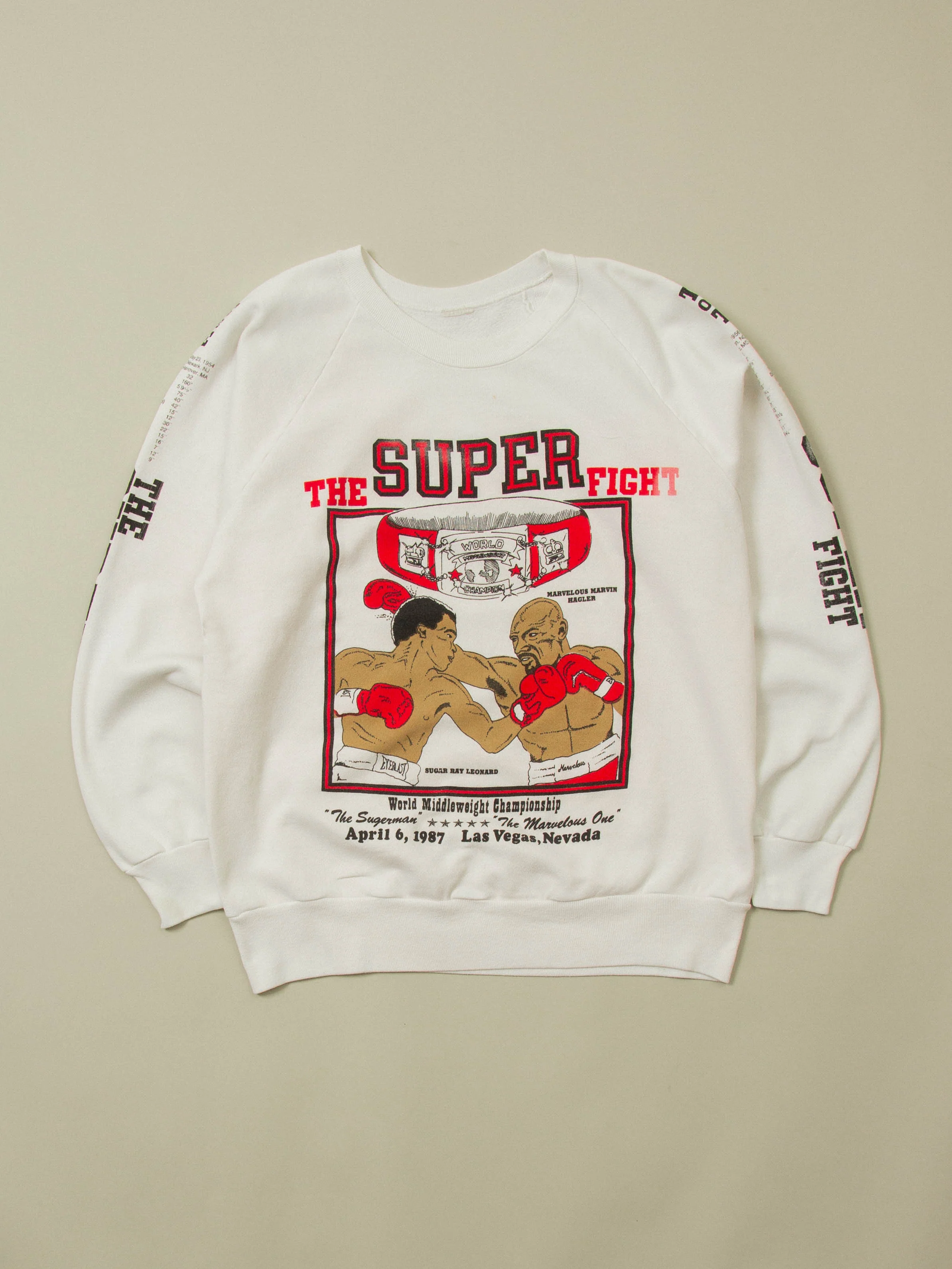 Vtg 1980s 'World Middleweight Championship' Promo Sweatshirt (M/L)