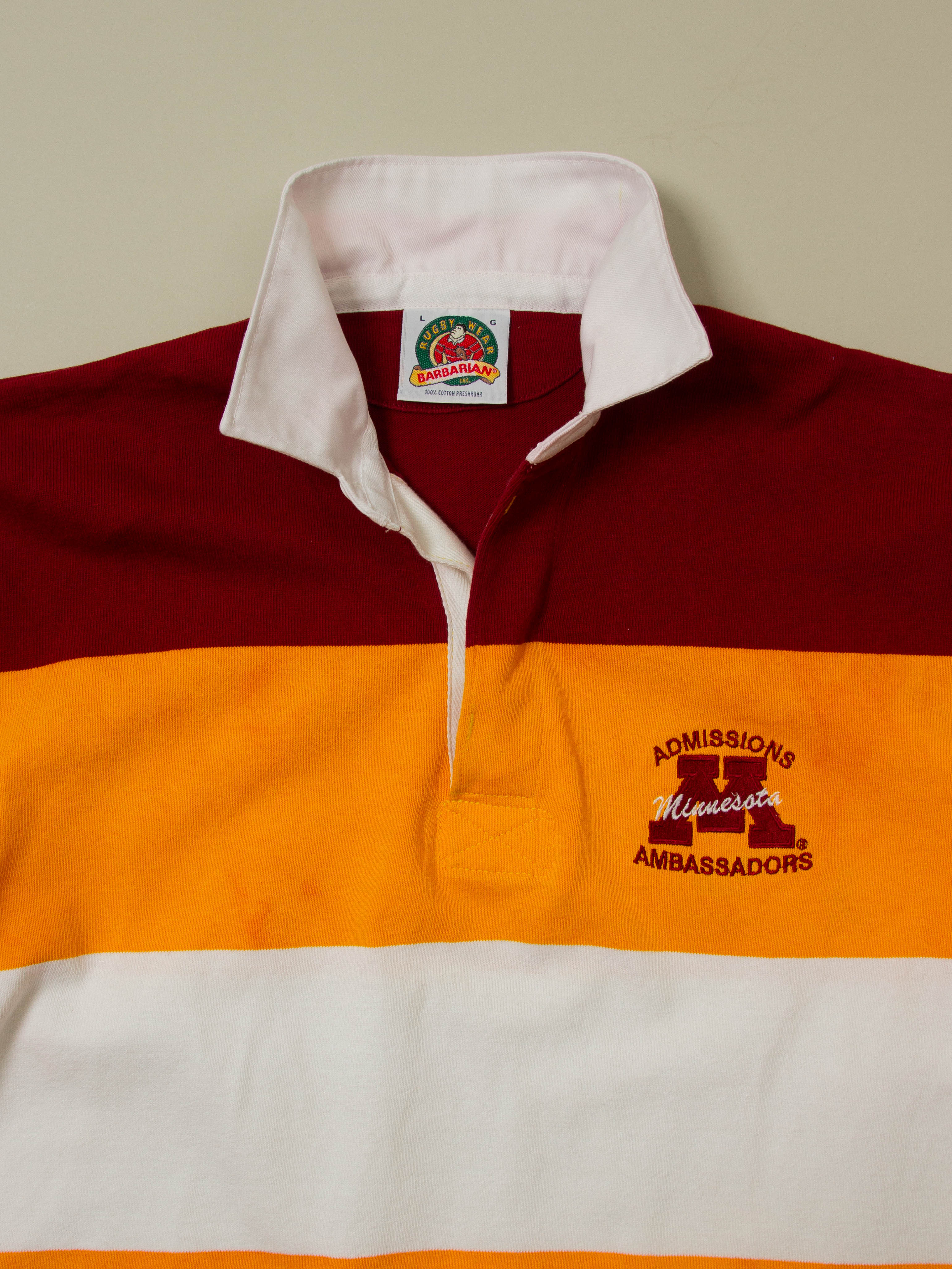 Vtg 1990s 'Minnesota' Heavy Rugby Shirt (L) - Image 2