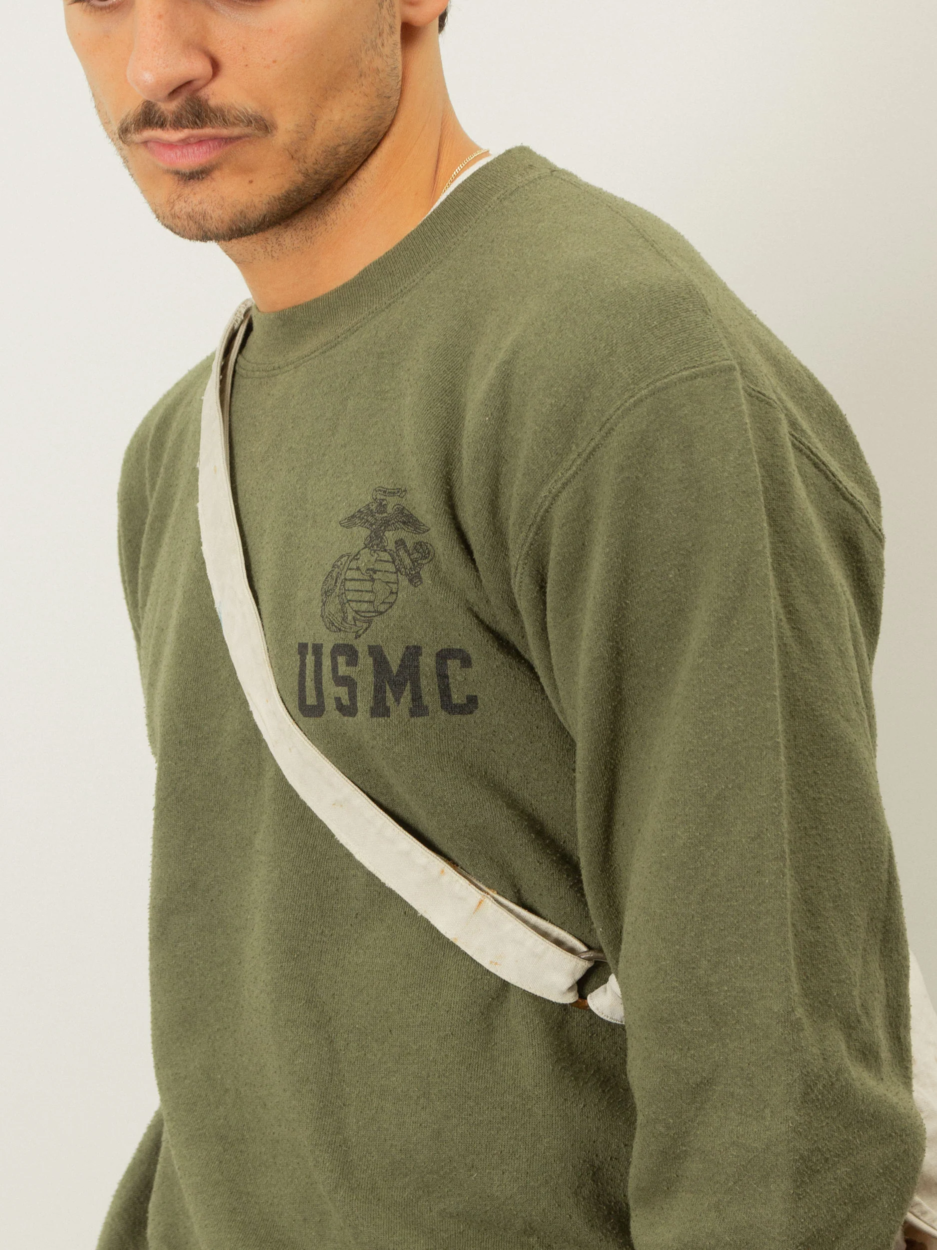 Vtg 1990s USMC Sports Sweatshirt - Made in USA - Image 2
