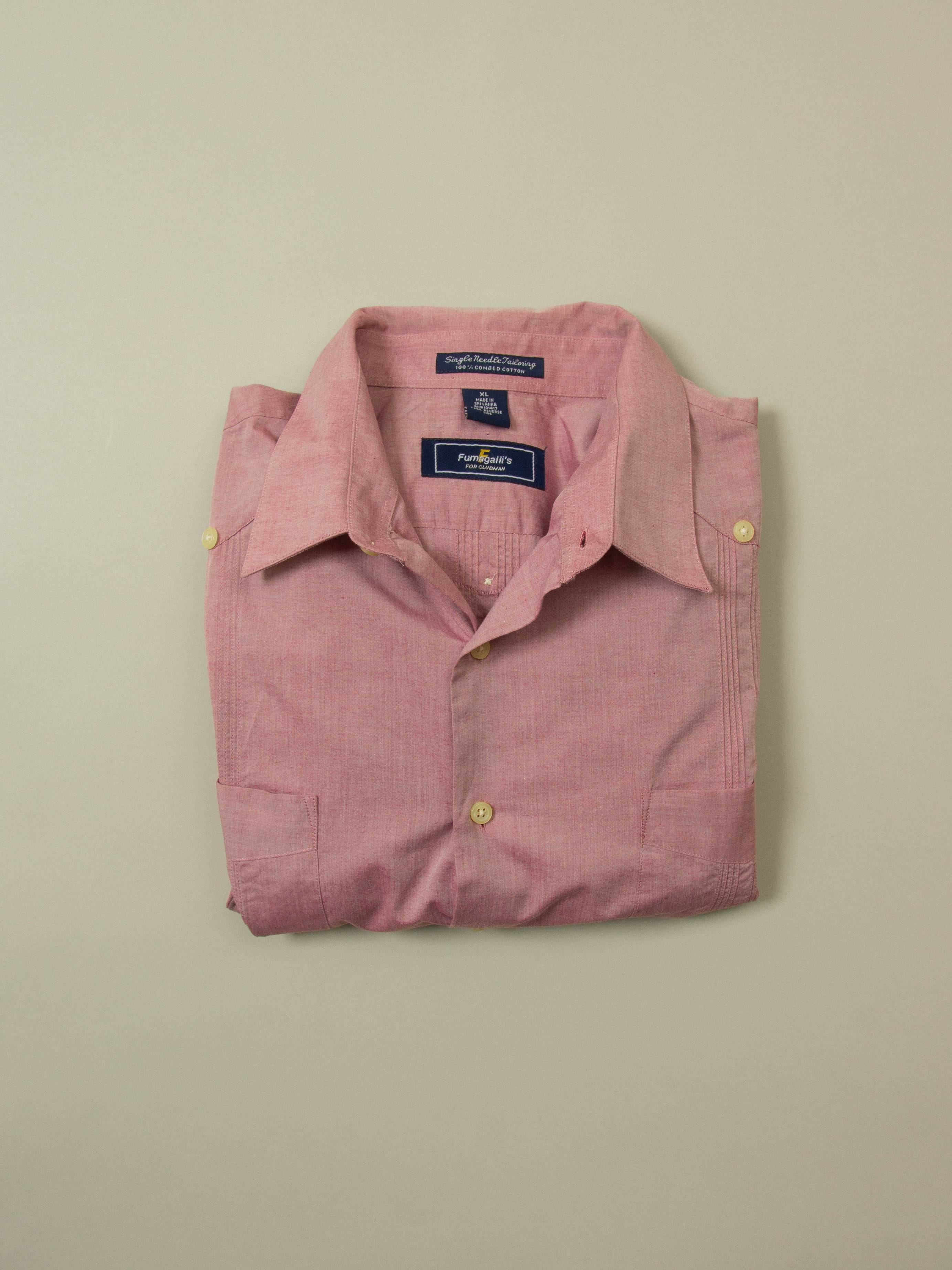 Vtg Guayabera Cuban Shirt (XL) - Image 6